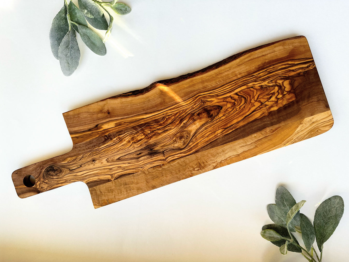 Custom Engraved Rectangular Olive Wood Charcuterie Board