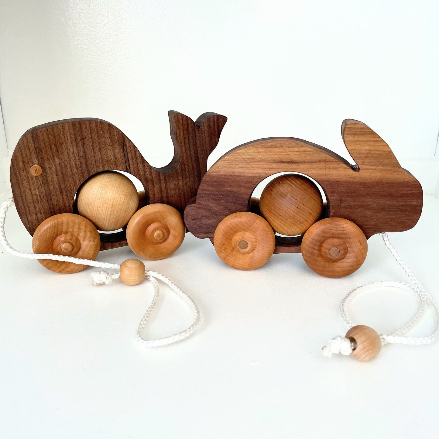 Wooden animal pull toy