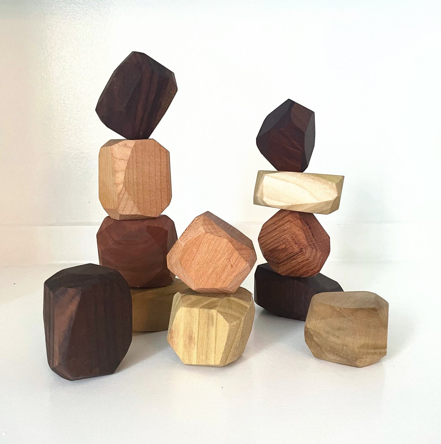 Mixed Wood stacking stones set