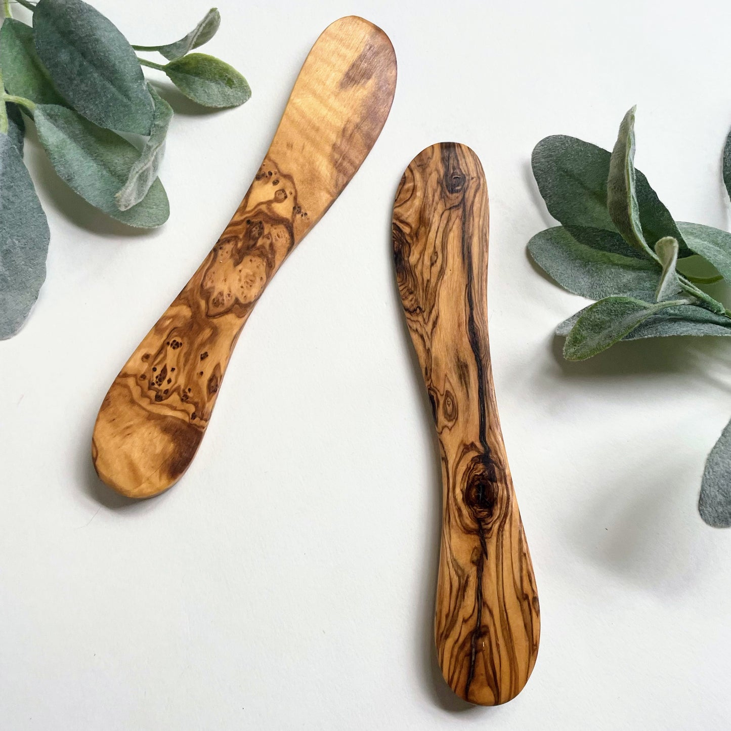 Olive wood spreading knife